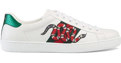 gucci serpente scarpe|gucci embroidered sneakers.